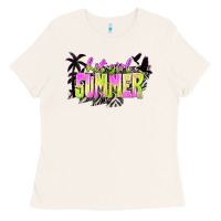 Hot Girl Summer With Palms Ladies Tee | Teevron