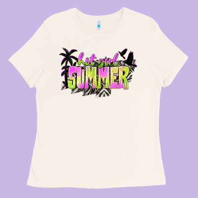 Hot Girl Summer With Palms Ladies Tee Designed By Texasbilliewilder