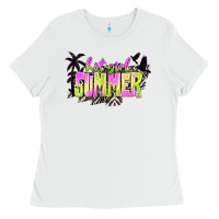 White hot girl summer with palms Ladies Tee - texasbilliewilder