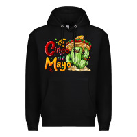 Black Cinco de mayo with cactus Premium Hoodie - NancyCooperArtShop