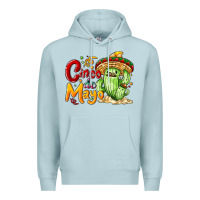 Blue Mist Cinco de mayo with cactus Premium Hoodie - NancyCooperArtShop