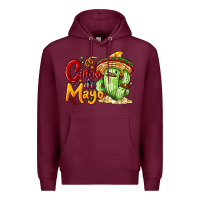 Burgundy Cinco de mayo with cactus Premium Hoodie - NancyCooperArtShop