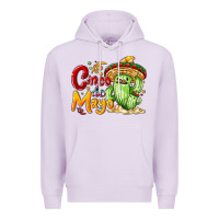 Lilac Cinco de mayo with cactus Premium Hoodie - NancyCooperArtShop