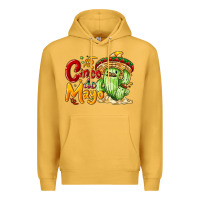 Mustard Cinco de mayo with cactus Premium Hoodie - NancyCooperArtShop