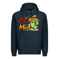 Navy Cinco de mayo with cactus Premium Hoodie - NancyCooperArtShop