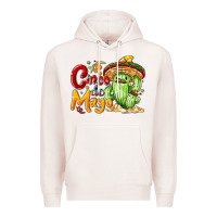 Pale Pink Cinco de mayo with cactus Premium Hoodie - NancyCooperArtShop