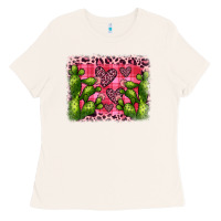 Bone valentine's day cactus background Ladies Tee - JahusDesignShop