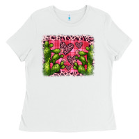 Valentine's Day Cactus Background Ladies Tee | Teevron