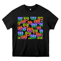 Black Halloween Pumpkins Heavy Core Tee - texasbilliewilder