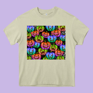 Halloween Pumpkins Heavy Core Tee Designed By Texasbilliewilder