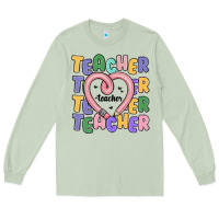 Matcha teacher and pencil heart Long Sleeve Tee - MaliasSmallBusiness