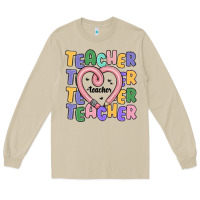 Mushroom teacher and pencil heart Long Sleeve Tee - MaliasSmallBusiness