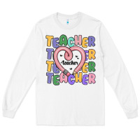 White teacher and pencil heart Long Sleeve Tee - MaliasSmallBusiness