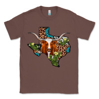 Chestnut longhorn texas map Classic Tee - AdoDesignShop