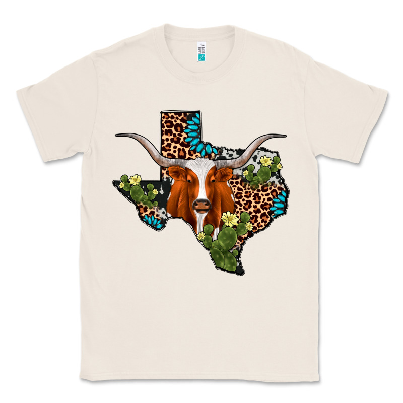 Longhorn Texas Map Classic Tee by AdoDesignShop | Teevron