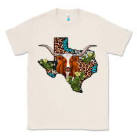 Natural longhorn texas map Classic Tee - AdoDesignShop