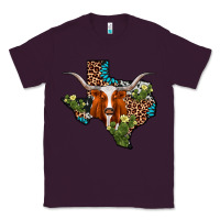 Plum longhorn texas map Classic Tee - AdoDesignShop