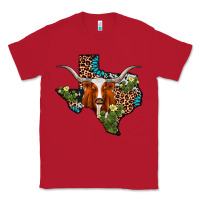 Red longhorn texas map Classic Tee - AdoDesignShop