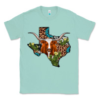 Seafoam longhorn texas map Classic Tee - AdoDesignShop