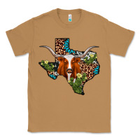 Toasted Coconut longhorn texas map Classic Tee - AdoDesignShop