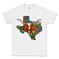 White longhorn texas map Classic Tee - AdoDesignShop