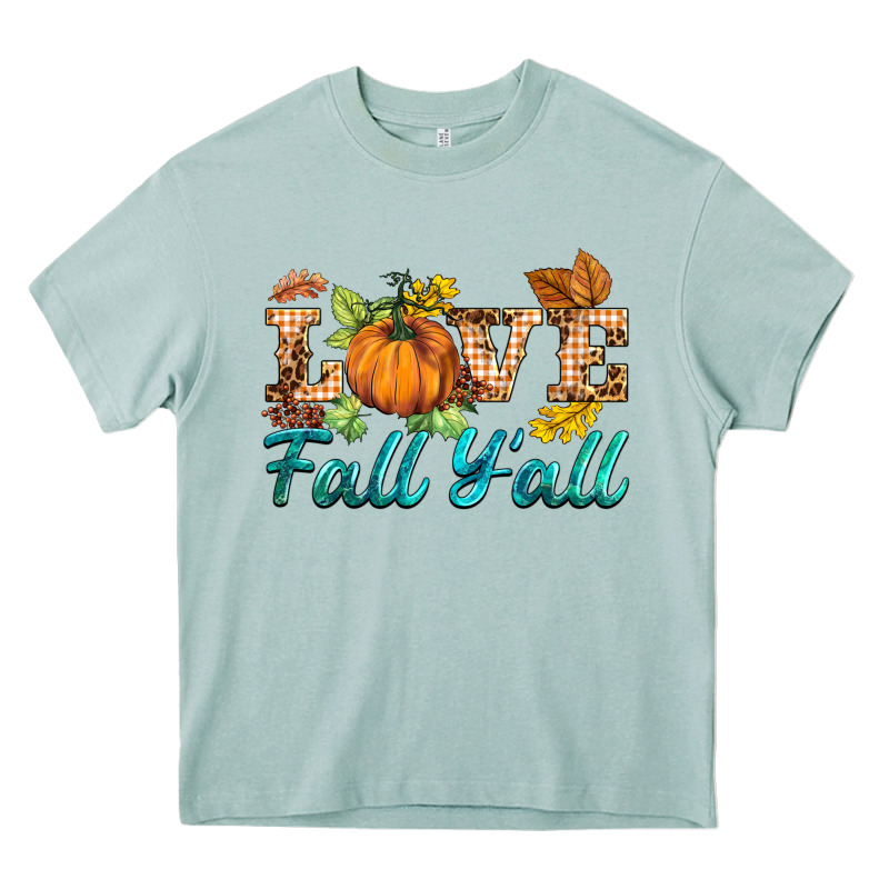 Love Fall Y'all Heavy Core Tee by BarkalooDesign | Teevron