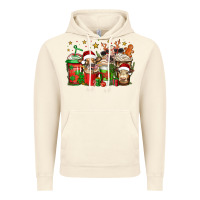 Vintage Artic christmas cows coffee Vintage Hoodie - Jasminsmagicworld