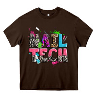 Chocolate Brown nail tech Heavy Core Tee - Zillion Design Studio