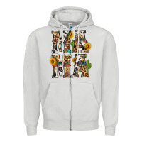 Dove Grey Western Mama With Sunflowers Zipper Hoodie - BundleAndBundleShop