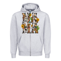 Heather Grey Western Mama With Sunflowers Zipper Hoodie - BundleAndBundleShop