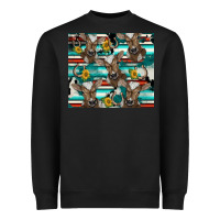 Black western horseshoe sunflower brown cow Heavyweight Sweatshirt - BarkalooDesign