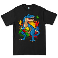 Black autism trex Premium Tee - Zillion Design Studio