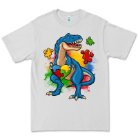Dove Grey autism trex Premium Tee - Zillion Design Studio