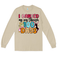 Mushroom i danced my way through 100 days Long Sleeve Tee - MaliasSmallBusiness