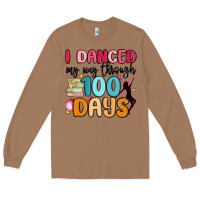 Toasted Coconut i danced my way through 100 days Long Sleeve Tee - MaliasSmallBusiness