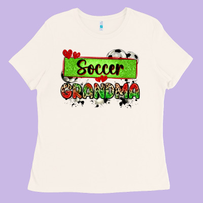 Soccer Grandma With Leopard Ladies Tee Designed By Zillion Design Studio