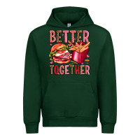 Forest Green hamburger potatoes better together olivia Urban Hoodie - OliviaCreatesArt