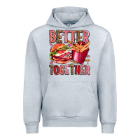 Heather Grey hamburger potatoes better together olivia Urban Hoodie - OliviaCreatesArt