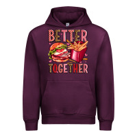 Mauve Wine hamburger potatoes better together olivia Urban Hoodie - OliviaCreatesArt