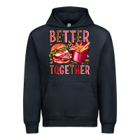 Navy hamburger potatoes better together olivia Urban Hoodie - OliviaCreatesArt