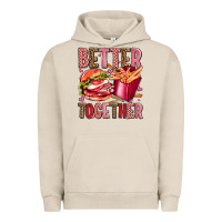 Pigment French Oak hamburger potatoes better together olivia Urban Hoodie - OliviaCreatesArt