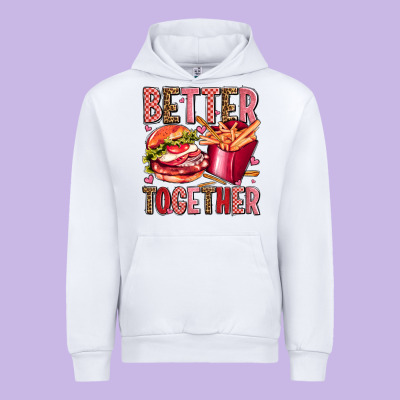 Hamburger Potatoes Better Together Olivia Urban Hoodie Designed By Oliviacreatesart