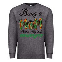 Charcoal Heather Being A Mom Makes My Life Complete For dark Premium Sweatshirt - Bettercallsaul