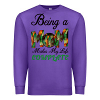 Purple Being A Mom Makes My Life Complete For dark Premium Sweatshirt - Bettercallsaul