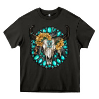 Asphalt gamestone with bull skull Heavy Core Tee - RanaPortraitStore