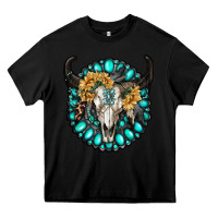 Black gamestone with bull skull Heavy Core Tee - RanaPortraitStore