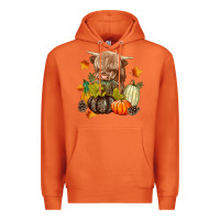 Carrot Heifer with Pumpkins Premium Hoodie - texasbilliewilder