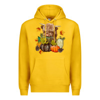 Lemon Heifer with Pumpkins Premium Hoodie - texasbilliewilder