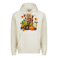 Oatmeal Heather Heifer with Pumpkins Premium Hoodie - texasbilliewilder