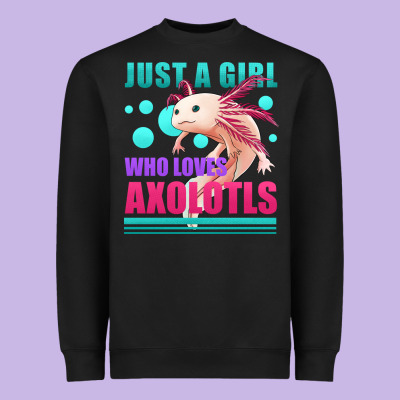 Just A Girl Who Loves Axolotls Heavyweight Sweatshirt Designed By Jasminsmagicworld